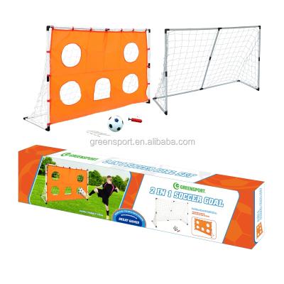 China Outdoor PLASTIC Sports Soccer Goal With Target Goal Shooting Target Soccer Goal for sale