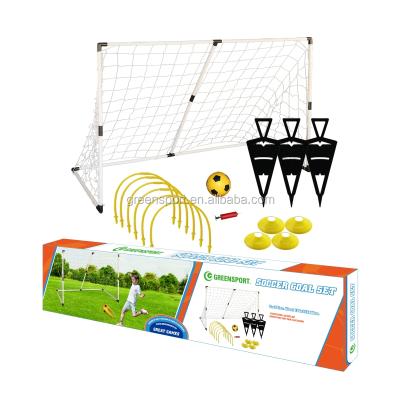 China Sports PLASTIC Soccer Goal With Net Football Cones And Training Figure For Football Games for sale