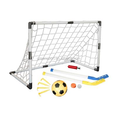 China Sport balls with soccer net and PLASTIC sticks for soccer goal 2 ways playing about 94*61*48cm for sale