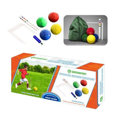 China Wooden Outdoor Sports Game Football Croquet Set Set For Outdoor Game Football Croquet Set for sale