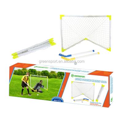 China SPORTS Hockey PLASTIC Quick Folding Set With Sticks And Hockey Net For Hockey Game for sale