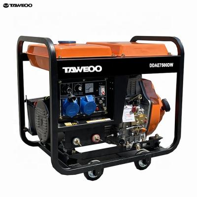 China portable diesel welding generator DDAE6500W, 5kw diesel welder generator DDAE6500W for sale