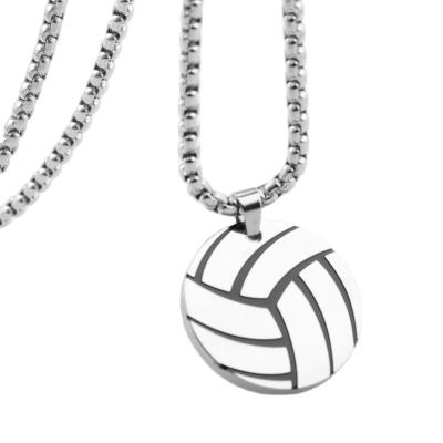 China Fast Delivery High Quality Customized Amazon HipHop Titanium Stainless Steel Volleyball Polishing Steel Pendant for sale