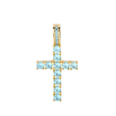 China Cross Pendant Solid Diamond Micro Inlay Zircon Cuban HipHop Fast Delivery Selling Best Small Chains Personality Necklace for sale