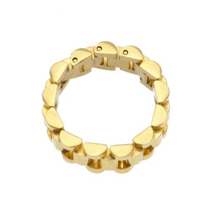 China New Micro-inlaid Zircon Ring Bracelet Gold Plated Iced Design Ring Hip Hop Stainless Steel Hip Hop Jewelry for sale