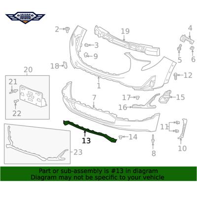 China Plastic For 2018-20 GM GMC Lower Exterior Bumper Mount-Front Fascia Trim 84165544 for sale