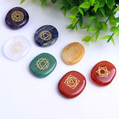 China Natural Set of 7 Nautical Healing Loose Bracelet Chakra Stones for sale