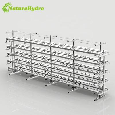 China Easy Assembly Hydroponic Hot Runners NFT Indoor Gardening PVC Pipe For Greenhouse for sale