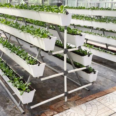 China PVC Greenhouse Planting Growing Gutter Strawberry Groove Trough System for sale