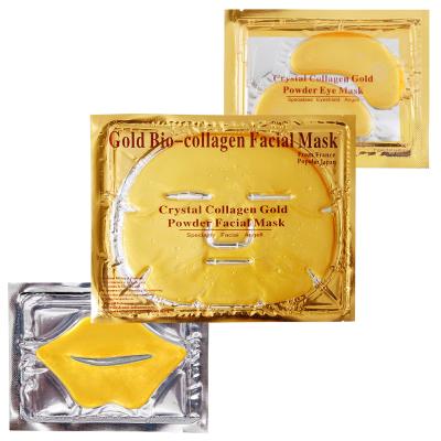 China 2021 hot korean collagen gold foil face cosmetics moisturizer crystal facial beauty mask set for sale