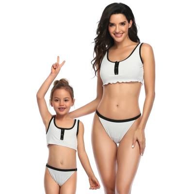 China Mommy and Me Matching Swimsuits Family Mommy and Me Matching Daughter Swimwear Custom Anti-UV Mother Swimsuit for sale