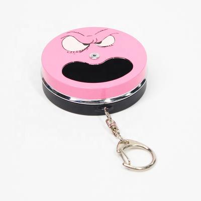 China UKETA Funny Smile Design Round Windproof Metal Portable Ashtray With Custom Logo for sale