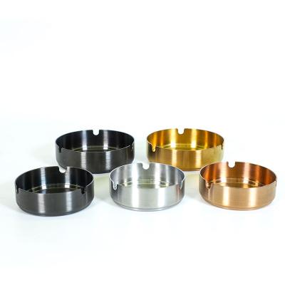 China UKETA Durable In Table Running Ashtray Stainless Steel Ash Holder High Quality Metal Cigarette Ashtray for sale