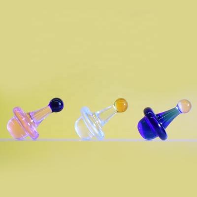 China High Quality Accessories UKETA UFO Design Borosilicate Glass Cover Sausage Carburetor Smoking Hat For Nail for sale