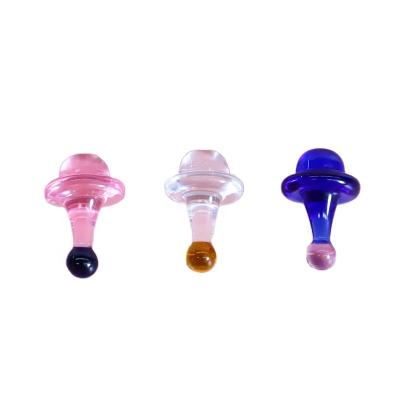 China UKETA Accessories New Arrival UFO Design Glass Cover Carburetor Smoking Cap For Quartz Bowl Smoking Nail for sale