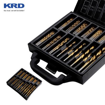 China High Quality Household 99 Pcs Twist Drill Tool Kit Iron Box Packaging Custom High Speed ​​Steel Twist Drill Household Drill Tool Kit for sale