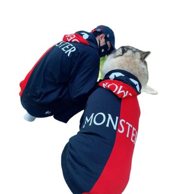 China Viable Hoodie Cat Match Owner and Dog Parent-child Evil Eyes Pet Dog Pet Clothes for sale