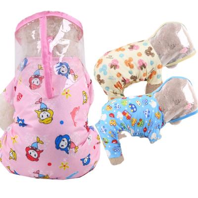 China Sustainable Small Dog Raincoat Printing Clothes Waterproof Pet Clothes For Rain Coat for sale