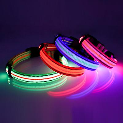 China DETACHED Waterproof Reflective LED Dog Collar Dog Traction Collar for sale