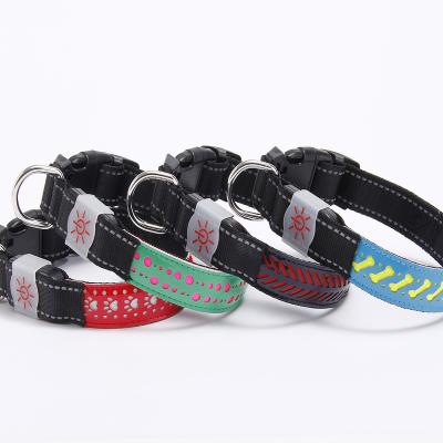 China Viable Custom Logo Anti Lost Flashing Led Pet Safe Collar Anti Bark Collar With Led for sale