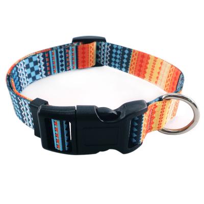 China New Bohemian Ethnic Dog Collar Printed Viable Style Pet Collar Dog Collar Wholesaleable for sale