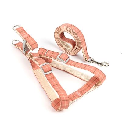 China Wholesale Cheap Durable Multicolor Plaid Personalized Pet Dog Nylon Leash Leash Set for sale