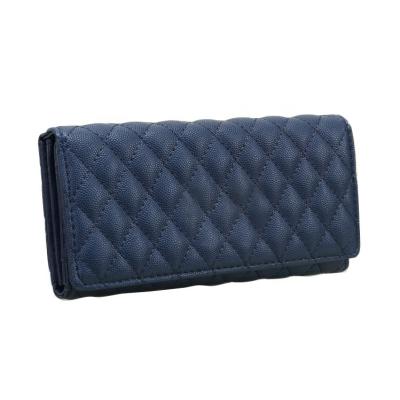 China New Rhombus Clutch Bag Fashion Classic Texture PU Wallet Multicolor Three-Folding Optional Multi-Fold Ladies Card Holder for sale