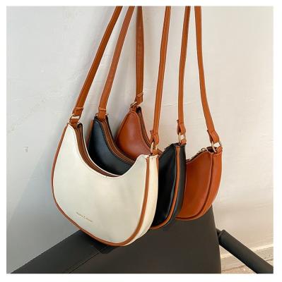 China Latest design factory wholesale bolsos de mano bag women handbags lady purse lady purse waterproof armpit half moon for sale