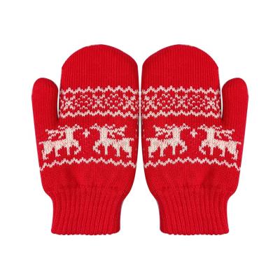 China Christmas Mitten Designer/Xmas Mittens Santa/Christmas Cute Warm Kid Christmas Animal Custom Snow Mittens Fashion Thick Acrylic With 3M Fleece Coated By Thinsulate Lining for sale