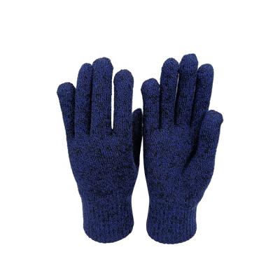 China Designer Heather Color Melange Color Knit Stretch Sublimation Blank Woolen Blend Kids Outdoor Winter Gloves for sale