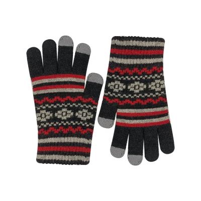 China Unisex Jacquard Lambswool Touch Screen Knit Jacquard Dragee Winter Touch Others Gloves for sale