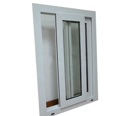 China Folding Screen Color White Frame Aluminum Window Sliding Double Glazed With Grille Design Window And Door Designs for sale