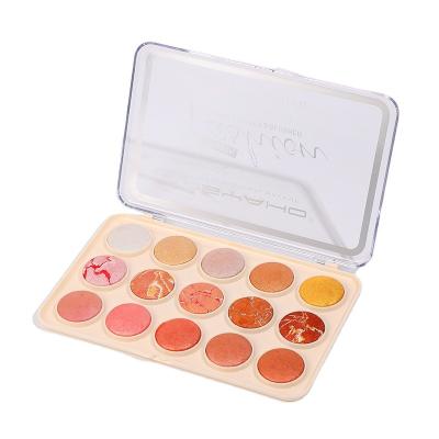 China MSYAHO 15-Color waterproof baking blush powder.with box packing. High Pigment Blush Baking Powder Palette for sale