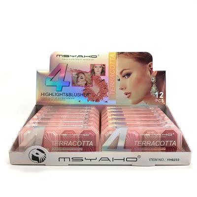 China MSYAHO Waterproof Hot Selling Baked Blusher Palette, high waterproof pigment, durable and good quality blusher palette. for sale