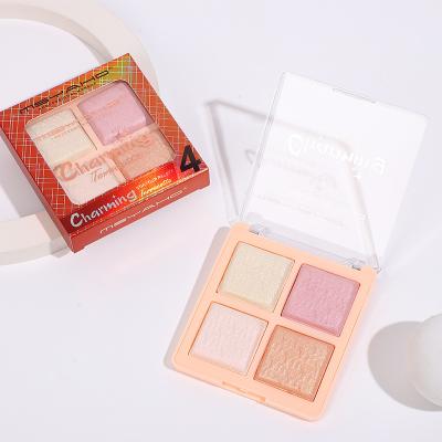 China MSYAHO 4 Color Highlight Powder Private Label Brick Highlight Bar Waterproof Palette for sale