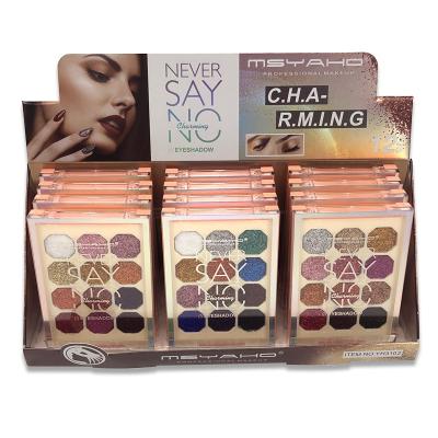 China Waterproof MSYAHO Best Selling 12 Colors High Pigment And Waterproof Glitter Eyeshadow Makeup Palette for sale