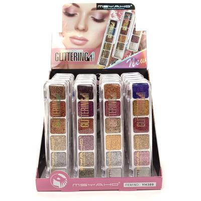 China MSYAHO Top 6 Colors Waterproof Hot Selling Colorant And Waterproof Glitter Eyeshadow Makeup Palette for sale