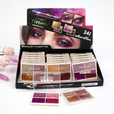 China MSYAHO Top 4 Colors Waterproof Hot Selling Colorant And Waterproof Glitter Eyeshadow Makeup Palette for sale