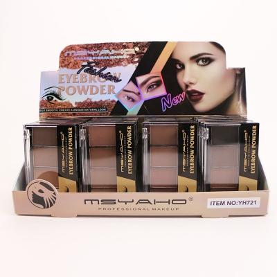 China MSYAHO Waterproof 4 Colors Pressed Waterproof High Pigment And Long Lasting Eyebrow Powder Palette for sale