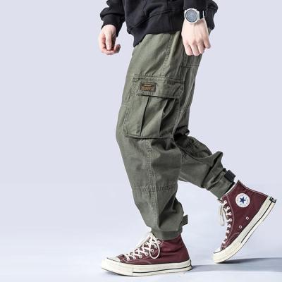 China Wholesale Christmas Loose Hip Hop Street Logo Mens Multipocket Red Custom Cargo Pants Breathable for sale