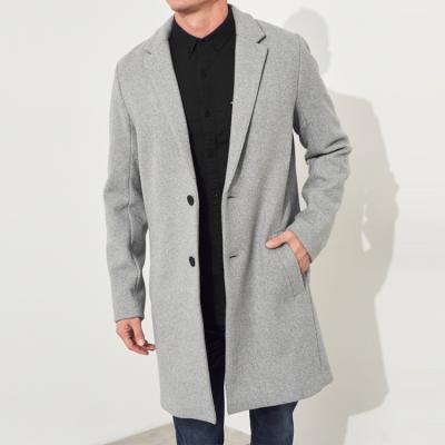 China New Design Custom Reversible Mens Woolen Coat Fashion Winter Men's Woolen Casual Woolen Ditch Coat Long for sale