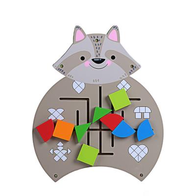 China Eco-Friendly Non-Toxic Shape Jigsaw Educational Cartoon Toy Wooden Brain Toy for sale