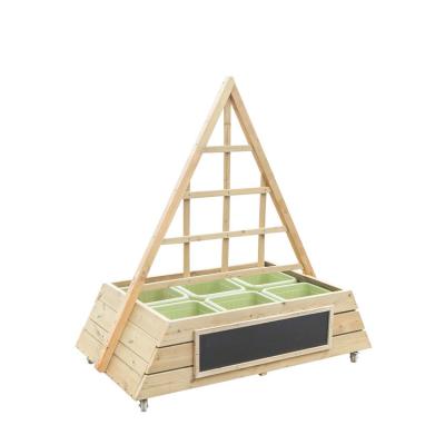 China Eco - Friendly / Sturdy Garden Set Outdoor Furniture Triangle Plant Rack Groove Outdoor Flower Planting Box for sale