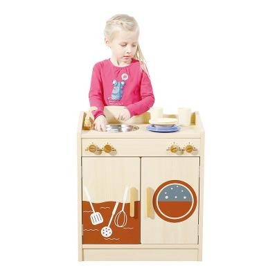 China Funny Educational Toy Children's Wild Kitchen Wooden Toys Role Playing Sink Home Children's Kitchen Furniture for sale