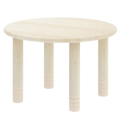 China Hot Selling Modern Kindergarten Kids Use Solid Wood Table And Chair Kids Round Study Table Furniture Set Game Play for sale