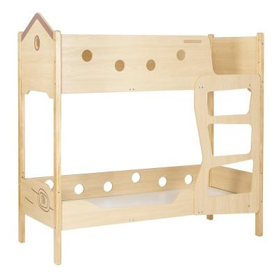 China Modern Factory Custom Made High Quality All Solid Wooden School Dorm Children's Bed Bunk for sale