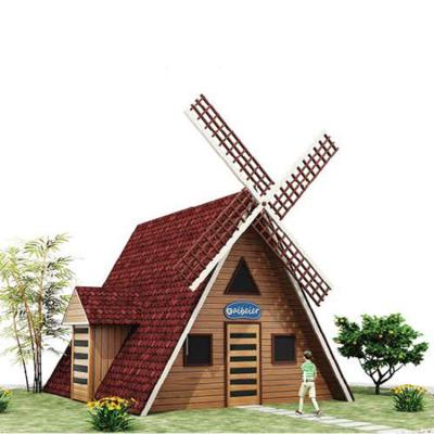 China Scenic park children's villa outdoor furniture imported rosewood leisure windmill cottage garden furniture for sale