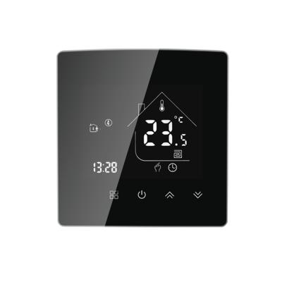 China Modern Smart 90-240v Floor Heat ZigBee Thermostat Temperature Control TUYA APP Large Touch Screen Mirror for sale