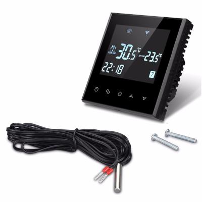 China Time Display LCD Touch Screen Thermostat Floor Heating Warm System AC200-240V Thermoregulator Temperature Controller for sale