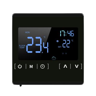 China Warm Time Display LCD Touch Screen Floor Heating Room Thermostat AC85-240V Water Heating Temperature Controller for sale